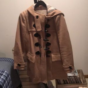 Burberry Brit Finsdale Front Toggle Coat. Hooded.